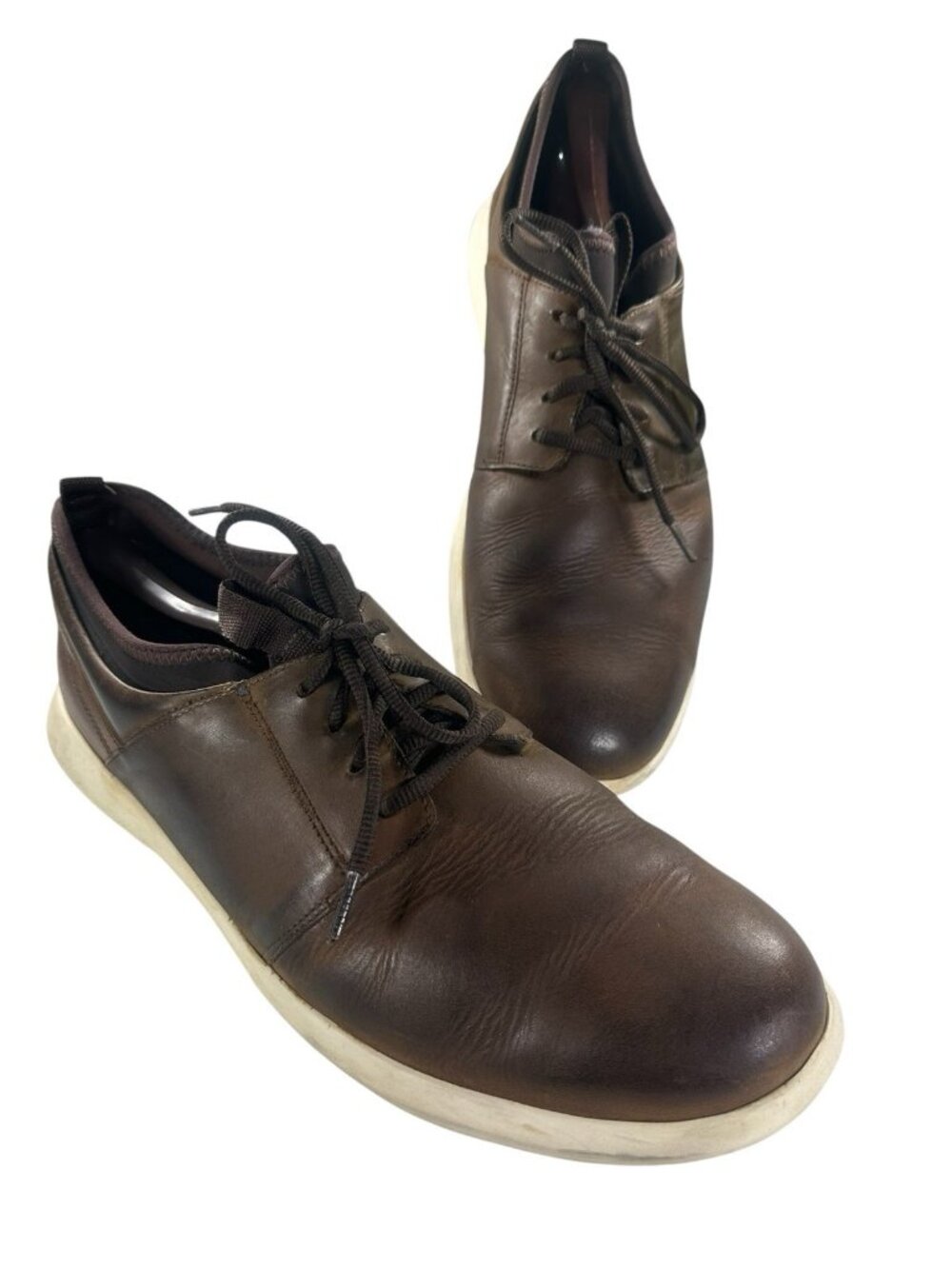 Johnston & Murphy Mens Size 12 M Brown Leather Comfort Casual Sneakers